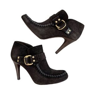 Tory Burch Belen Suede High Heel Ankle Booties Witch Costume Fairy Cottage